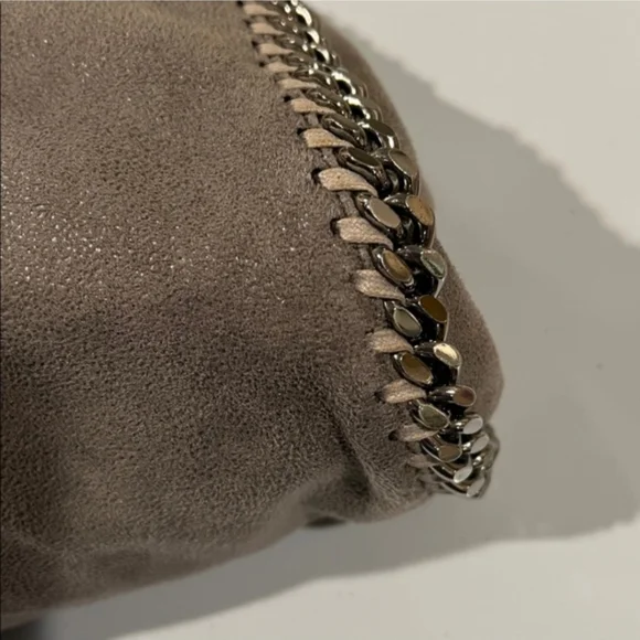 Stella McCartney Falabella Gray Vegan Suede Chain Crossbody Bag - Picture 4 of 14